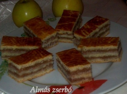 Almás zserbó szelet recept