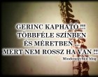 GERINC KAPHATÓ !!! TÖBBFÉLE SZÍNBEN ÉS MÉRETBEN ... MERT NEM ROSSZ HA VAN !!!