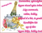 Szeretetben, egészségben legyen részed egész évben. Légy szerencsés, vidám, boldog, felejtsd el a bút, és gondot. Kezdődjön hát egy új élet: legyen békés, boldog éved!