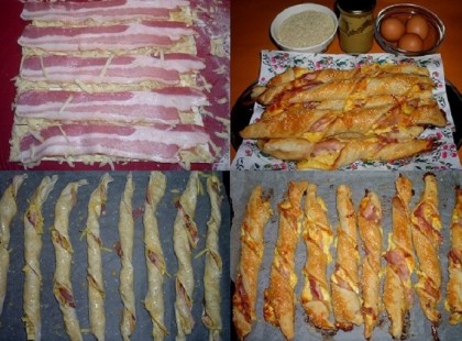 Bacon szalonnás csavart tészta
