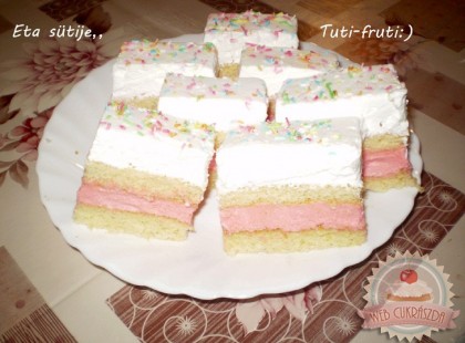 Tutti-frutti szelet Eta módra