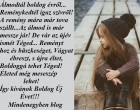 Álmodtál boldog évről... Reménykedtél igaz szívről! A remény mára már tova szállt... Az álmod is már messze jár! De vár az újév ismét Téged... Reményt hoz és büszkeséget, Vágyat ébreszt, s újra éltet, Boldoggá tehet Téged! Életed még meseszép lehet! Így kívánok Boldog Új Évet!!!