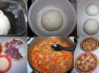 Pizza házilag lépésről lépésre fotókkal