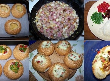 Töltött zsemle reggelire