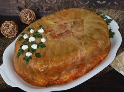 Töltött káposzta torta