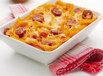 Kolbászos lebbencs tálban sütve avagy leánykori néven: slambuc.... Ti ismeritek?