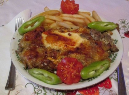 Sült tarja gombával vagy májjal