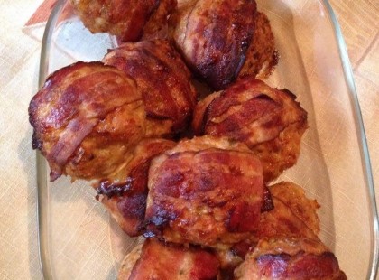 Baconbe zárt fasírt