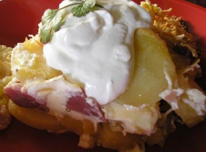 Tarjás rakott burgonya