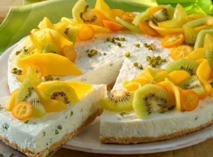 Egzotikus túrótorta sütés nélkül