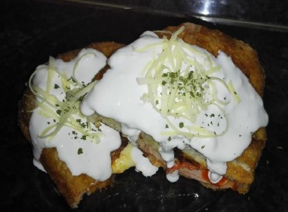 Töltött lángos -Recept