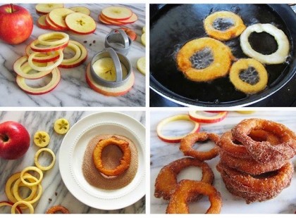 Almakarikák, fahéjas cukorban, karamell öntettel