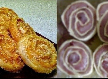 Csirkehúsos tekercsek