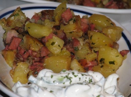 Tepsis krumpli tzatziki-vel :)