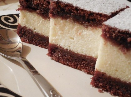 Csokis túrós süti - kavart tészta, nem lehet elrontani