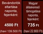 Egy bevándorló eltartása napi 4500 forintjába kerül az államnak