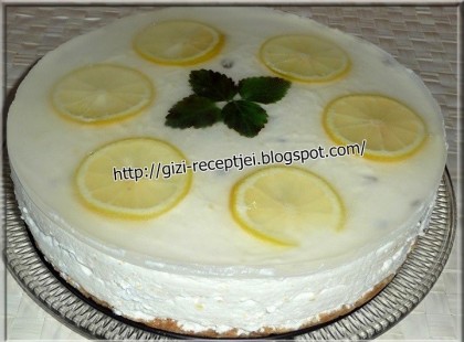 Citromos-krémtúró torta. (sütés nélkül)