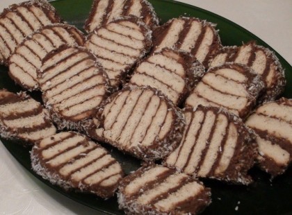 Zebrakeksz-szelet – sütés nélküli