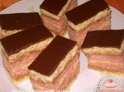 Pudingos-gesztenyés szelet