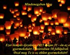 Ezer Lámpás Éjszakája 2015. május 31 -én 11 városban 58 fellépővel az Eltűnt Gyermekek Világnapján