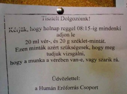 Tisztelt Dolgozóink!