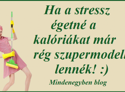 Ha a stressz égetné a kalóriákat már rég szupermodell lennék! :)