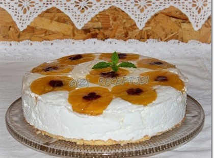 Őszibarackos túrótorta