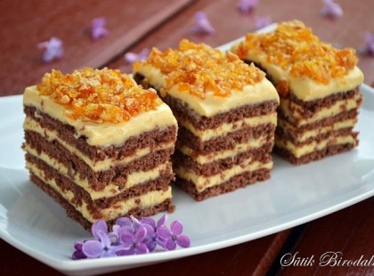 Kávés-karamellás szelet