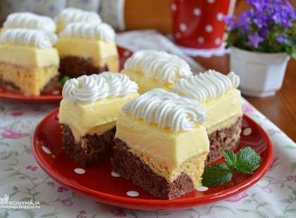 Márványos krémszelet