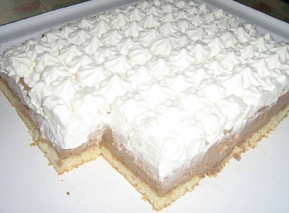 Csokoládés madártejszelet