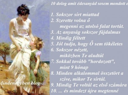 10 dolog amit édesanyád sosem mondott el