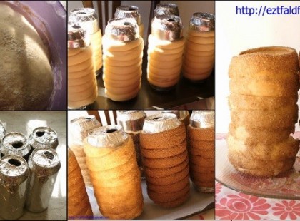 Csak kelt tészta kell, üres sörös dobozok egy jó kis buli maradéka + alufólia és már készülhet is a finoman utánozhatatlan házi kürtős kalács. Mutatjuk hogyan fotókkal lepésről lépésre! :)