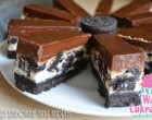 Oreo kekszes sajttorta szelet