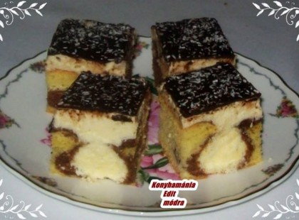 Kókuszgolyó szelet kókuszos krémmel