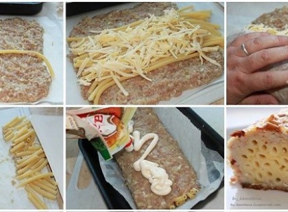 Makarónival töltött hús