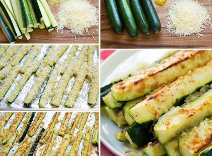 Fokhagymás,citromos,parmezános cukkini...istenien néz ki!