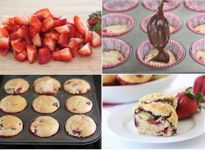 Bögrés epres-nutellás muffin lépésről lépésre fotókkal