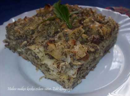 Habos mákos kocka csőben sütve