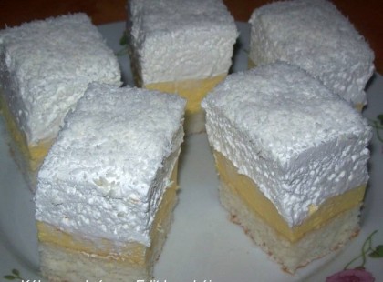 Kókuszkrémes kockák, ami álomfelhőnyi magasságokba repít :)