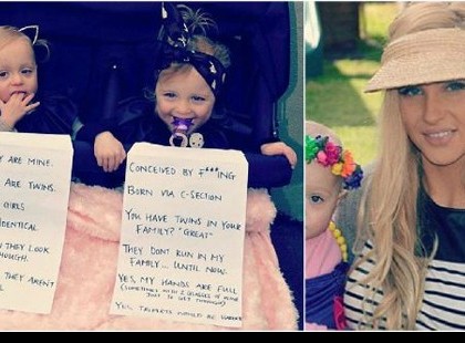 Bepöccent az ikrek anyukája, a következő üzenetet ragasztott a babakocsira