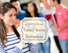 A 2015/16 tanévre vonatkozó fontos dátumok