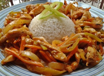 Kínai csípős csirkecsíkok