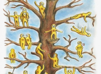 Pszichológiai teszt – Mit gondolsz, melyik kisember vagy a 20 közül erről az ábráról?