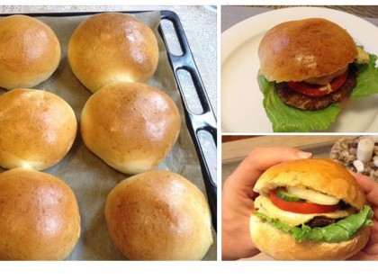 Saját készítésű hamburgert sütöttem :)a zsemle Limara receptje alapján sült :)