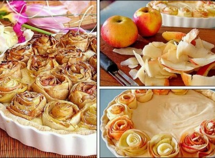 Rózsás almás pite receptje <3