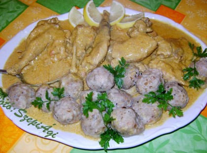 Nyúl vadasan, zsemlegombóccal