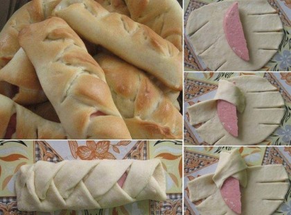 Pólyába tekert szalámi