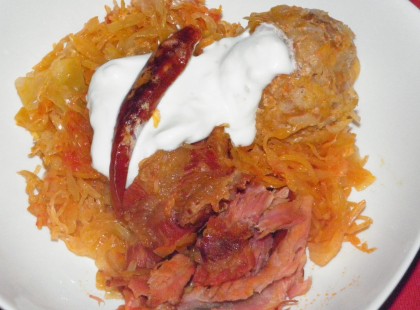 Gyermekkorom ízei : Töltött káposzta füstölt oldalassal