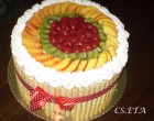 Erdeigyümölcs-mascarpone-joghurt-tejszín torta Eta módra :)
