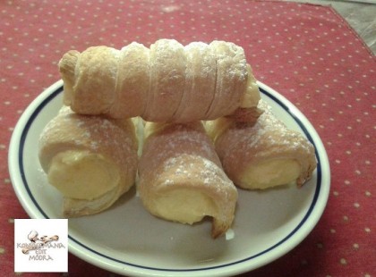 Habroló vanília krémmel töltve